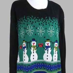 Mossimo Men's Christmas Holiday Winter Snowman Pullover Sweater Size XL (C2065)